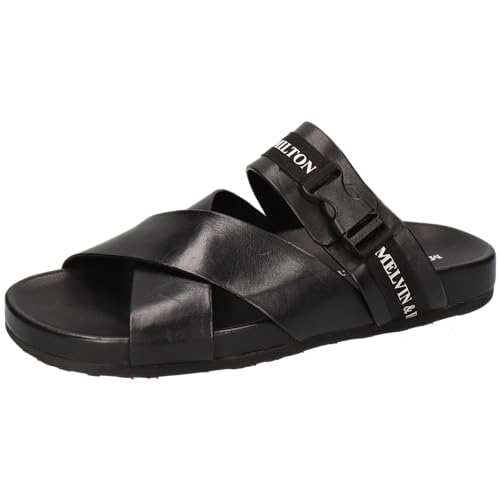 Melvin & Hamilton Pantoletten Herren Robert 35 Schwarz 43 von Melvin & Hamilton