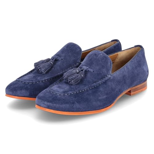 Melvin & Hammilton Herren Loafer/Slipper CLIVE 20 Rauleder, 11-Deutsch:47, Color:blau von Melvin & Hamilton