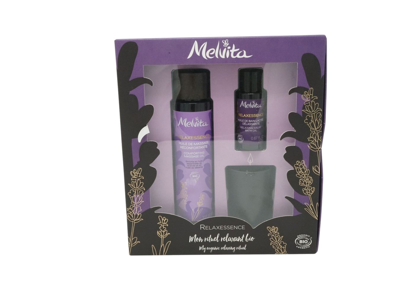 Melvita Massageöl Melvita Relaxessence Massage oil 100ml + Duftkerze 30g + Bath Oil 20ml von Melvita