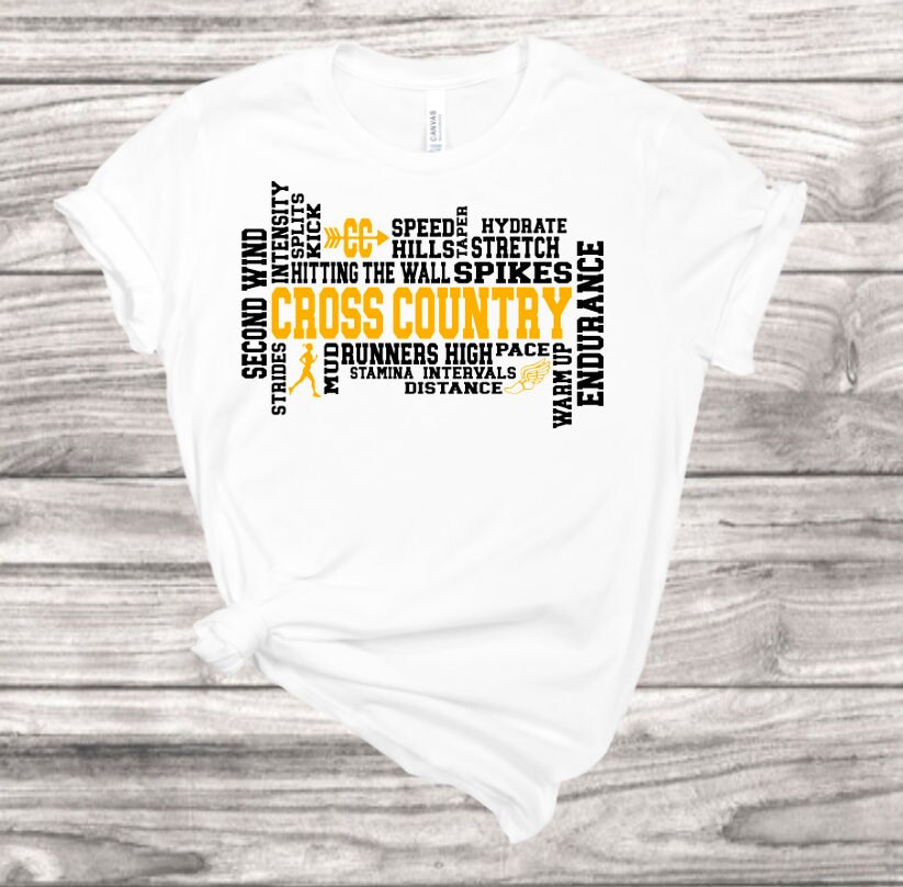 Cross Country Wortkunst T-Shirt | | Männlich Oder Weiblich Sport Geschenk Kutsche Maskottchen Cross Country Wortkunst T-Shirt | | Männlich Oder Weiblich Sport Geschenk Kutsche Maskottchen von Memascustomstudio