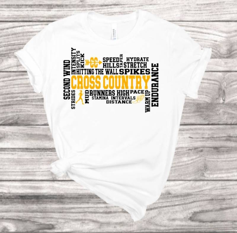 Cross Country Wortkunst T-Shirt | | Männlich Oder Weiblich Sport Geschenk Kutsche Maskottchen Cross Country Wortkunst T-Shirt | | Männlich Oder Weiblich Sport Geschenk Kutsche Maskottchen von Memascustomstudio