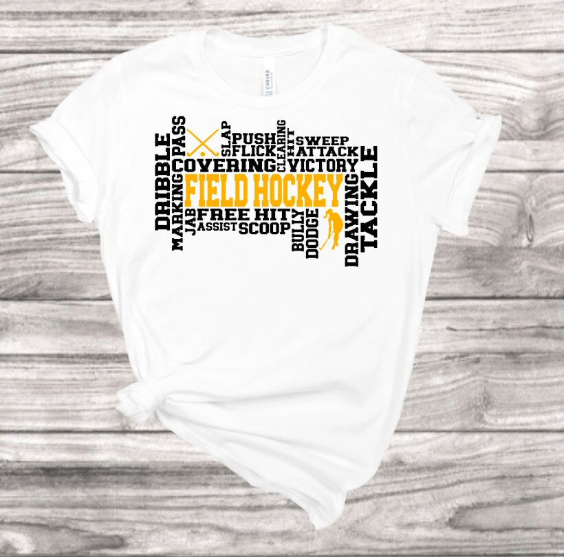 Feldhockey Word Art T-Shirt | | Männlich Oder Weiblich Sport Geschenk Bus Maskottchen Feldhockey Word Art T-Shirt | | Männlich Oder Weiblich Sport Geschenk Bus Maskottchen von Memascustomstudio