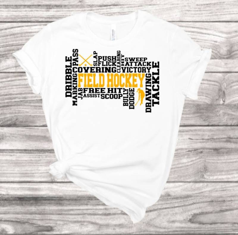 Feldhockey Word Art T-Shirt | | Männlich Oder Weiblich Sport Geschenk Bus Maskottchen Feldhockey Word Art T-Shirt | | Männlich Oder Weiblich Sport Geschenk Bus Maskottchen von Memascustomstudio