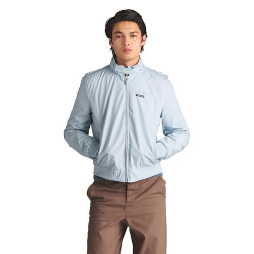 Members Only Herren Original Iconic Racer Jacket Leichte Baumwolljacke, Dusty Sky, Medium von Members Only