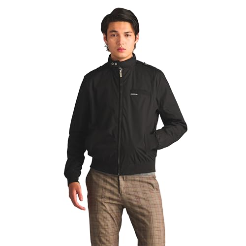 Members Only Herren Original Iconic Racer Jacket Leichte Baumwolljacke, Schwarz, XXL von Members Only