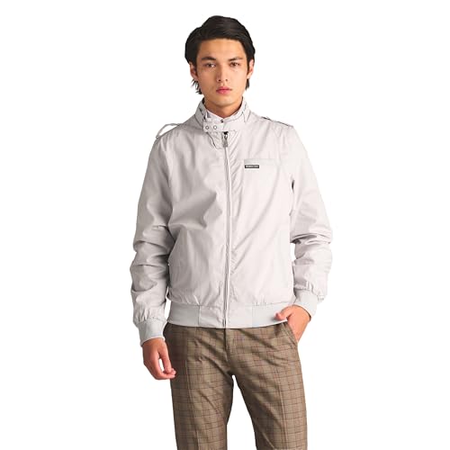 Members Only Herren Original Iconic Racer Jacke Leichte Baumwolljacke, hellgrau, X-Large von Members Only