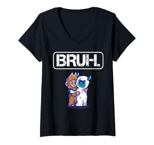 Damen Bruh, süßer Bigfoot und Yeti, lustiges Meme T-Shirt mit V-Ausschnitt Damen Bruh, süßer Bigfoot und Yeti, lustiges Meme T-Shirt mit V-Ausschnitt von Meme Bruh