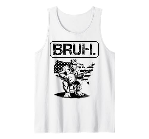 Herren American Bigfoot Sasquatch spielt Banjo, Bruh Meme, USA Tank Top Herren American Bigfoot Sasquatch spielt Banjo, Bruh Meme, USA Tank Top von Meme Bruh