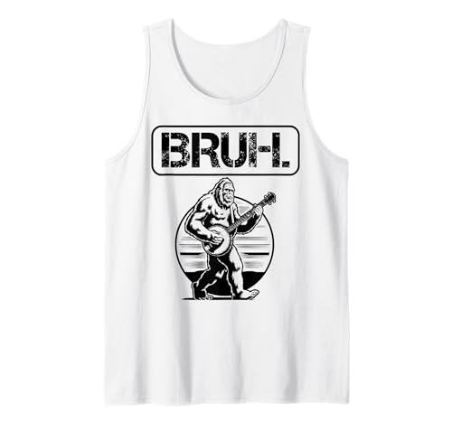 Herren Bigfoot Sasquatch spielt Banjo, Bruh Meme Tank Top Herren Bigfoot Sasquatch spielt Banjo, Bruh Meme Tank Top von Meme Bruh