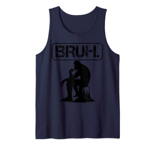 Herren Brush Bigfoot Thinking, lustiges Meme Tank Top Herren Brush Bigfoot Thinking, lustiges Meme Tank Top von Meme Bruh