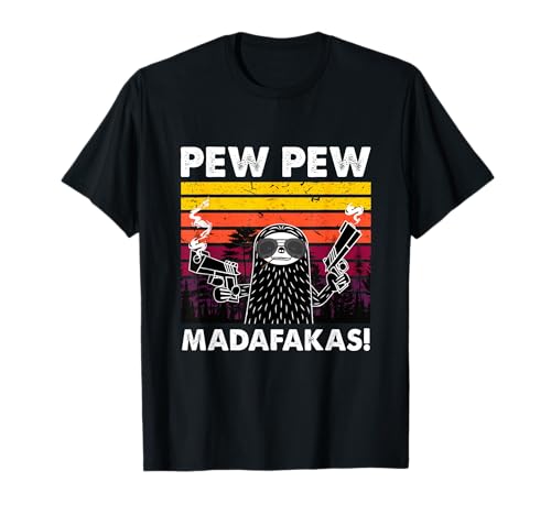 Pew Pew Madafakas Damen Faultier Pew Pew Madafakas T-Shirt von Meme Faultier Pew Pew Madafakas Oberteil