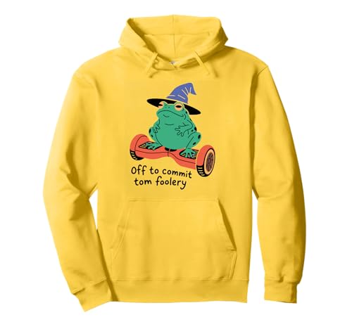 Lustiger Frosch Spruch Off to Commit Tom Foolery Humor Damen Herren Pullover Hoodie von Meme Lovers Wizard Hat Hoverboard Toad Chaos Joke
