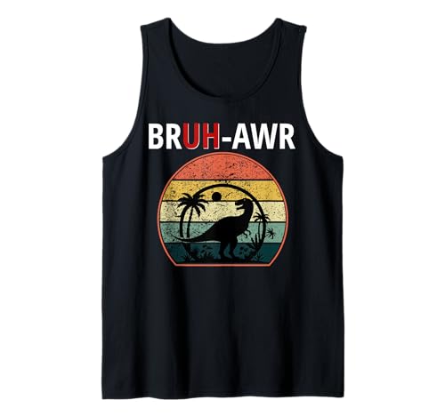 Herren Bruh T Rex Meme Dinosaurier, Retro-Stil Tank Top Herren Bruh T Rex Meme Dinosaurier, Retro-Stil Tank Top von Memeasaurus Rex