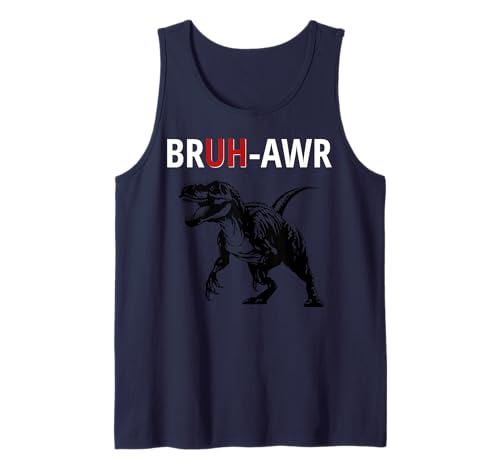 Herren Bruh T Rex Meme Dinosaurier Tank Top von Memeasaurus Rex