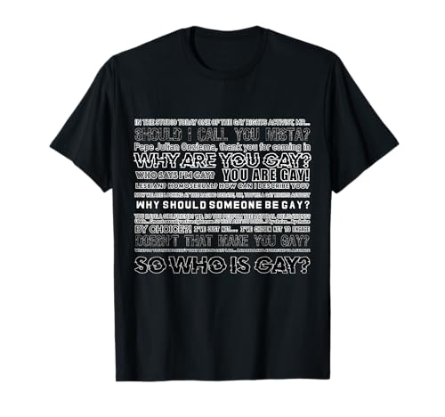 Memeology - Herren & Damen Unisex-Erwachsene T-Shirt Schwarz S (Small, EU) Kurzarm Klassisch Crew-Ausschnitt Pull-On 1 Count 0 Pockets Spezialanfertigung Buchstabenmuster Warum bist du schwul? T-Shirt von Memeology