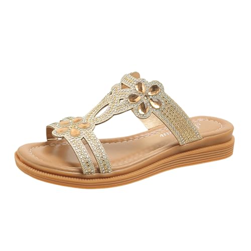 Memmyly Sandalen Damen Bequem Sandalen Damen Sommer Damen Sandalen Sommer Classic Barfuß Sandalen Schlappen Frauen Elegant Leicht Bequem Sandalen Weite H Barfuss Sandalen Damen von Memmyly