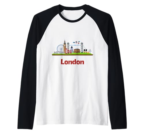 England London Souvenir Cartoon Jungen Kleinkinder Mädchen Teenager Raglan England London Souvenir Cartoon Jungen Kleinkinder Mädchen Teenager Raglan von Memorabilia from London England Famous Sites UK