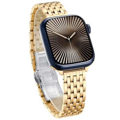Memori Planet Edelstahl-Armbänder für die Uhren-Serie 10, 9, 8, 7, 6, 5, 4, 3, 2, 1, 42 mm, 44 mm, 45 mm, silberfarben und goldfarben Memori Planet Edelstahl-Armbänder für die Uhren-Serie 10, 9, 8, 7, 6, 5, 4, 3, 2, 1, 42 mm, 44 mm, 45 mm, silberfarben und goldfarben von Memori Planet