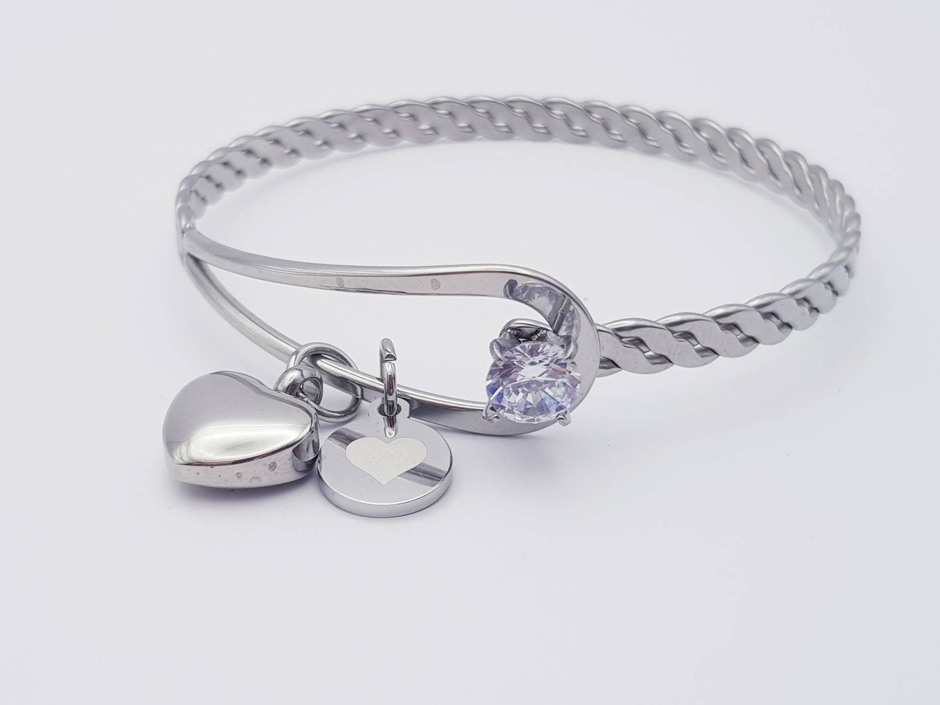Asche Armreif Armband Herz Kristall/Urnenarmband Schmuckurne Urne Memorial Jewellery Kremation Einäscherung von MemoriaEterna