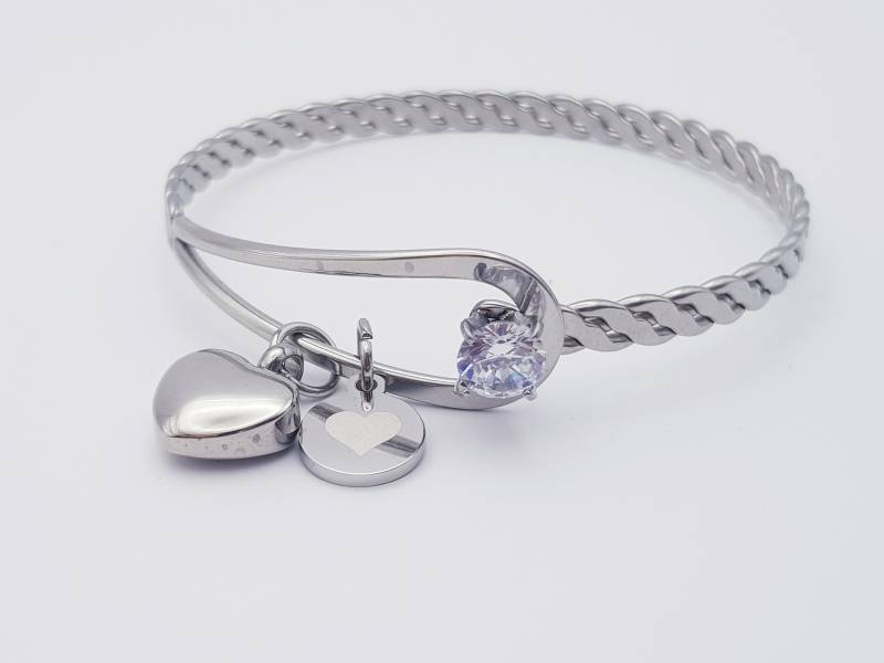 Asche Armreif Armband Herz Kristall/Urnenarmband Schmuckurne Urne Memorial Jewellery Kremation Einäscherung Asche Armreif Armband Herz Kristall/Urnenarmband Schmuckurne Urne Memorial Jewellery Kremation Einäscherung von MemoriaEterna