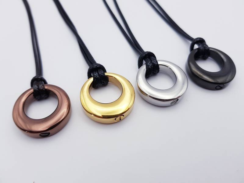 Ascheschmuck Kreis Des Lebens Rosegold Gold Schwarz Silber/Urnenanhänger Schmuckurne Memorial Jewellery Kremation Andenken Urne von MemoriaEterna