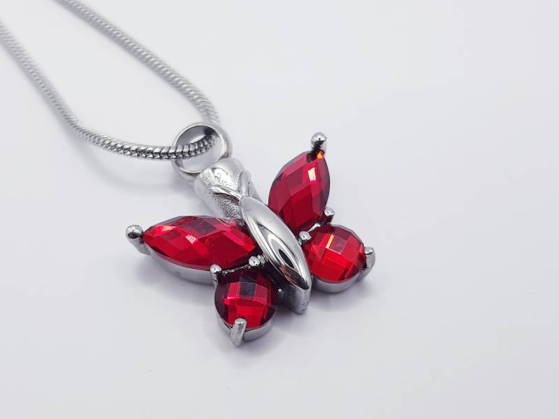 Ascheschmuck Silber Schmetterling/Urnen Anhänger Schmuckurne Urne Memorial Jewelry Gedenkschmuck Asche Hund Katze von MemoriaEterna