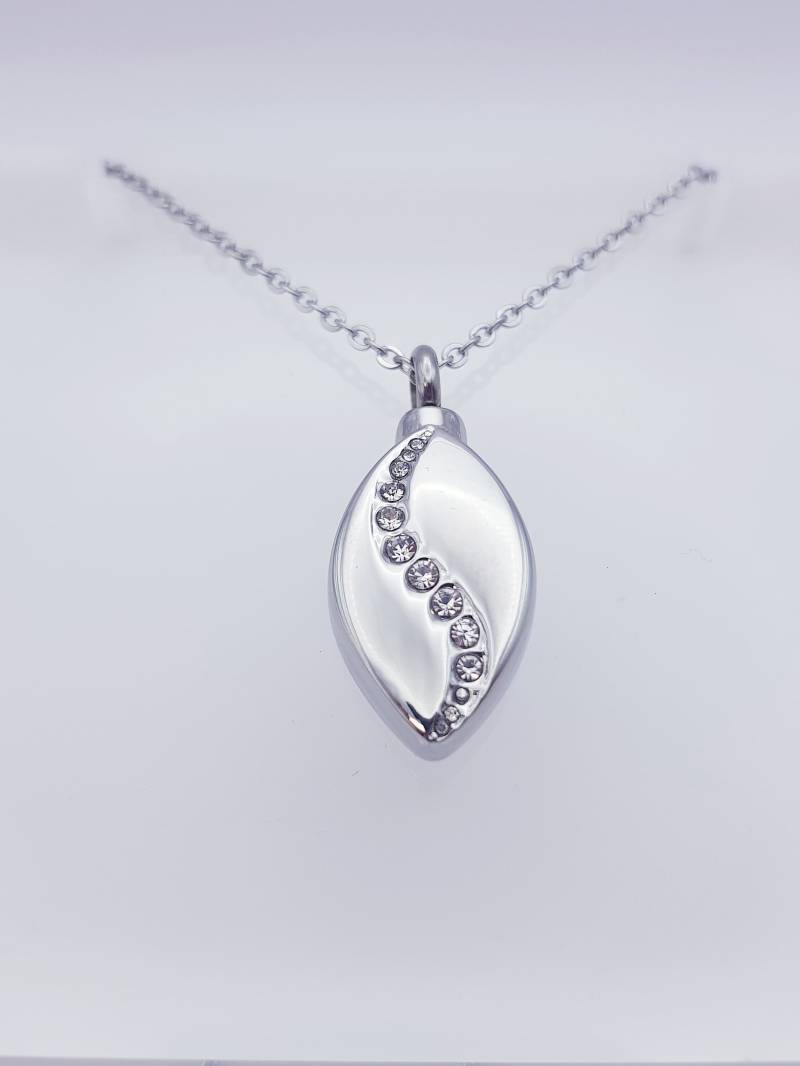 Ascheschmuck Wassertropfen Mit Zirkonia Kristallen/Urnenanhänger Schmuckurne Urne Memorial Jewellery Kremation Einäscherung von MemoriaEterna