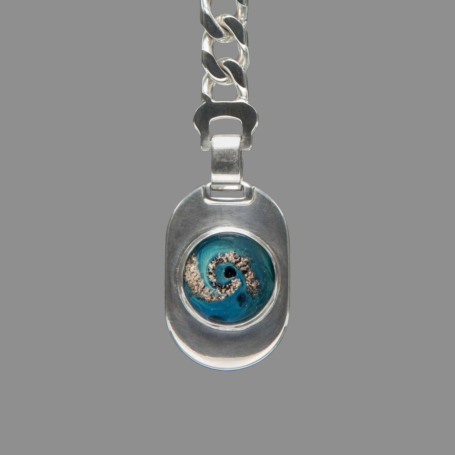 Memorial Glas Schlüsselanhänger, Sterling Silber. Lampwork Cabochon Aus Einäscherungs-Asche. Nur Haustiere Memorial Glas Schlüsselanhänger, Sterling Silber. Lampwork Cabochon Aus Einäscherungs-Asche. Nur Haustiere von MemorialAshBeads