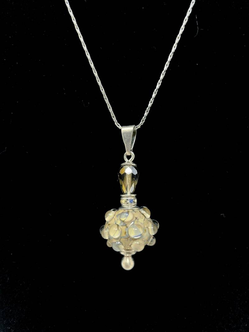 Cherish - Handgemachter Feuerbestattungs-Andenken-Anhänger Gesponnenes Glas & Sterlingsilber-Gedenkschmuck Cherish - Handgemachter Feuerbestattungs-Andenken-Anhänger Gesponnenes Glas & Sterlingsilber-Gedenkschmuck von Memorials4u