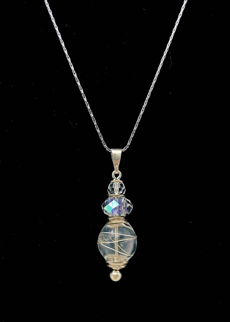 Für Immer - Handgemachter Andenken-Anhänger Gesponnener Glas- & Sterlingsilber-Gedenkschmuck Für Immer - Handgemachter Andenken-Anhänger Gesponnener Glas- & Sterlingsilber-Gedenkschmuck von Memorials4u