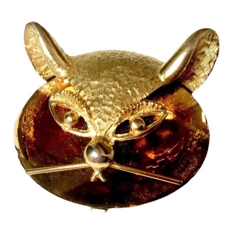 Vintage Signierte Bsk Figural Große Kitty Katzengesicht Brosche Pin Topaz Gold Tone Vintage Signierte Bsk Figural Große Kitty Katzengesicht Brosche Pin Topaz Gold Tone von MemoriesofMartha