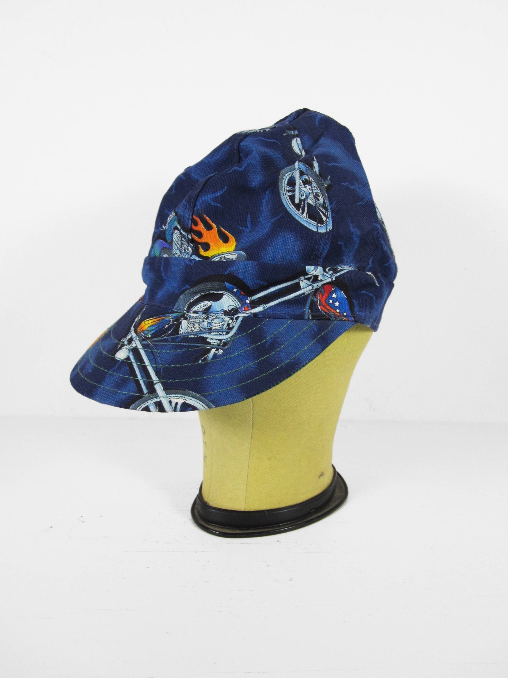 Vintage Schweißerkappe Kromer Motorrad Print Deadstock Made in Usa - Größe 6 7/8 von MemoryVintage