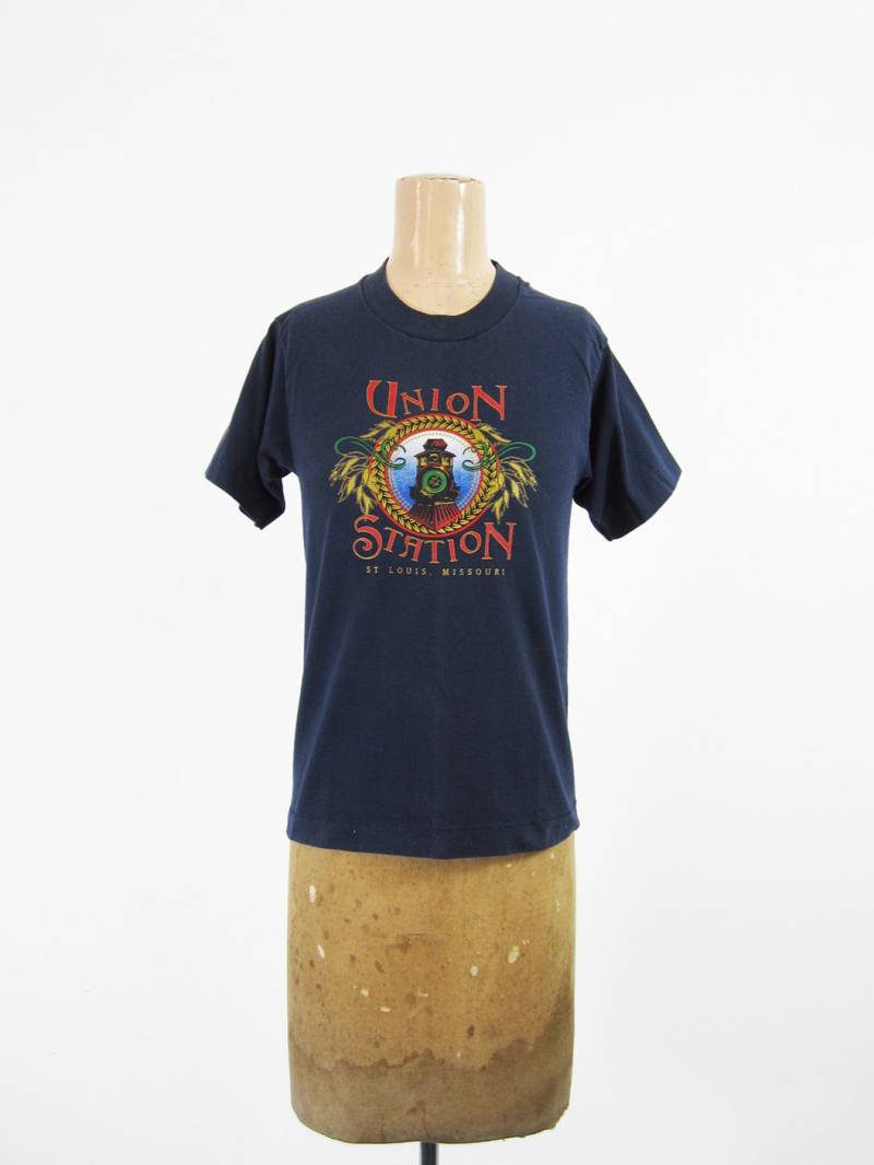 Vintage Union Station T-Shirt Eisenbahn St. Louis Missouri Zug Made in Usa - Small/Xs von MemoryVintage