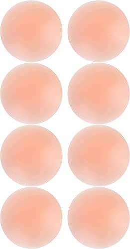 Memoryee Frauen Nipple Cover Silikon Pasteten, Kleber BH wiederverwendbar unsichtbare dünne Brustwarze Silikon Abdeckung für Kleid/4 Pairs Round von Memoryee