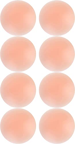 Memoryee Frauen Nipple Cover Silikon Pasteten, Kleber BH wiederverwendbar unsichtbare dünne Brustwarze Silikon Abdeckung für Kleid/4 Pairs Round von Memoryee
