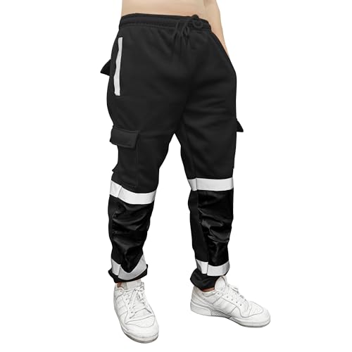 Memoryee Reflektierende Jogginghose mit hoher Sichtbarkeit mit 360° Ultra Performance Utility-Reflektorstreifen Winter-Outdoor-Worker-Thermohose für Herren Memoryee Reflektierende Jogginghose mit hoher Sichtbarkeit mit 360° Ultra Performance Utility-Reflektorstreifen Winter-Outdoor-Worker-Thermohose für Herren von Memoryee