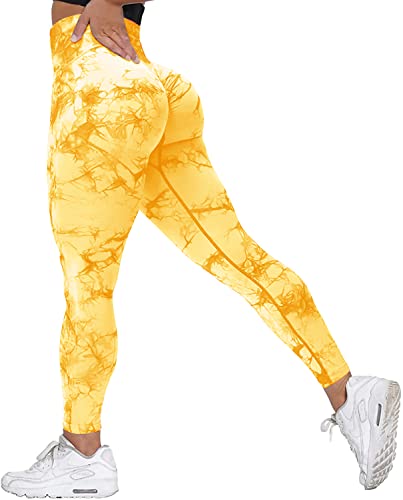 Memoryee Scrunch Butt Sport Leggings Damen Geraffte Hintern Heben Hohe Taille Bauchkontrolle Blickdicht Yogahose Fitnesshose/B-Tie Dye Yellow/L Memoryee Scrunch Butt Sport Leggings Damen Geraffte Hintern Heben Hohe Taille Bauchkontrolle Blickdicht Yogahose Fitnesshose/B-Tie Dye Yellow/L von Memoryee