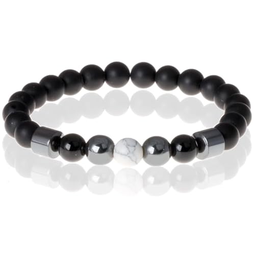 Herren Perlen Armband Lucky Stone Howlith von Memphis