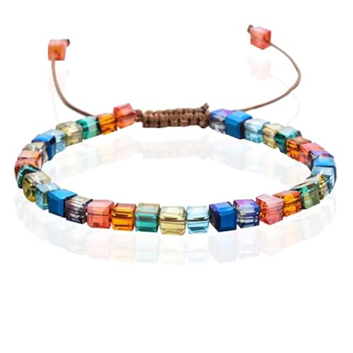 Memphis Bohemia Perlen Armband - 4mm Kristallglas Multi von Memphis