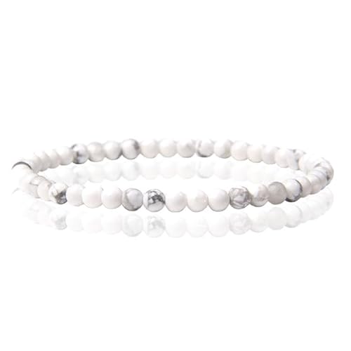 Memphis Naturstein Armband - 4mm Howlite von Memphis