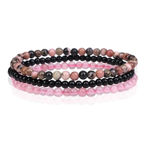 Memphis Stacked Damen Armbänder Set - Pink-19cm von Memphis