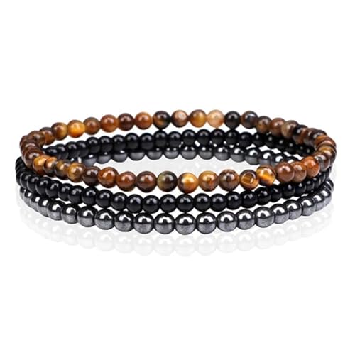Memphis Stacked Herren Armbänder Set - Dunkel-19cm von Memphis
