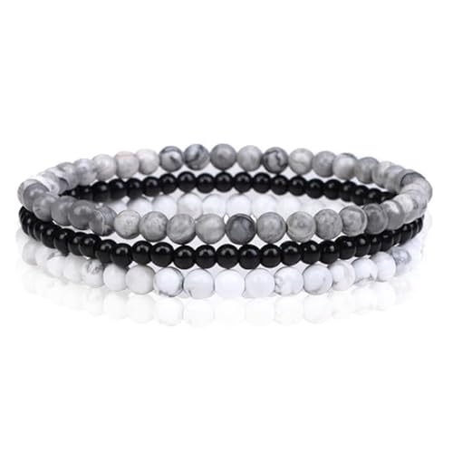 Memphis Stacked Herren Armbänder Set - Grau-19cm von Memphis