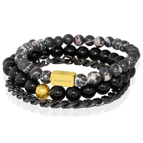 Memphis TRIO Herren Armbänder Set "Billy The Kid"-21cm von Memphis