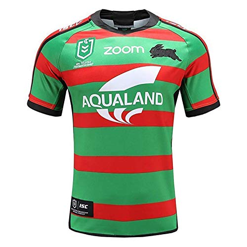 Mempire Herren 2020 South Sydney Rabbitohs Rugby Jersey Shirt,Outdoor Fit Sportswear Short Sleeve Sport Shirt (B,L) von Mempire