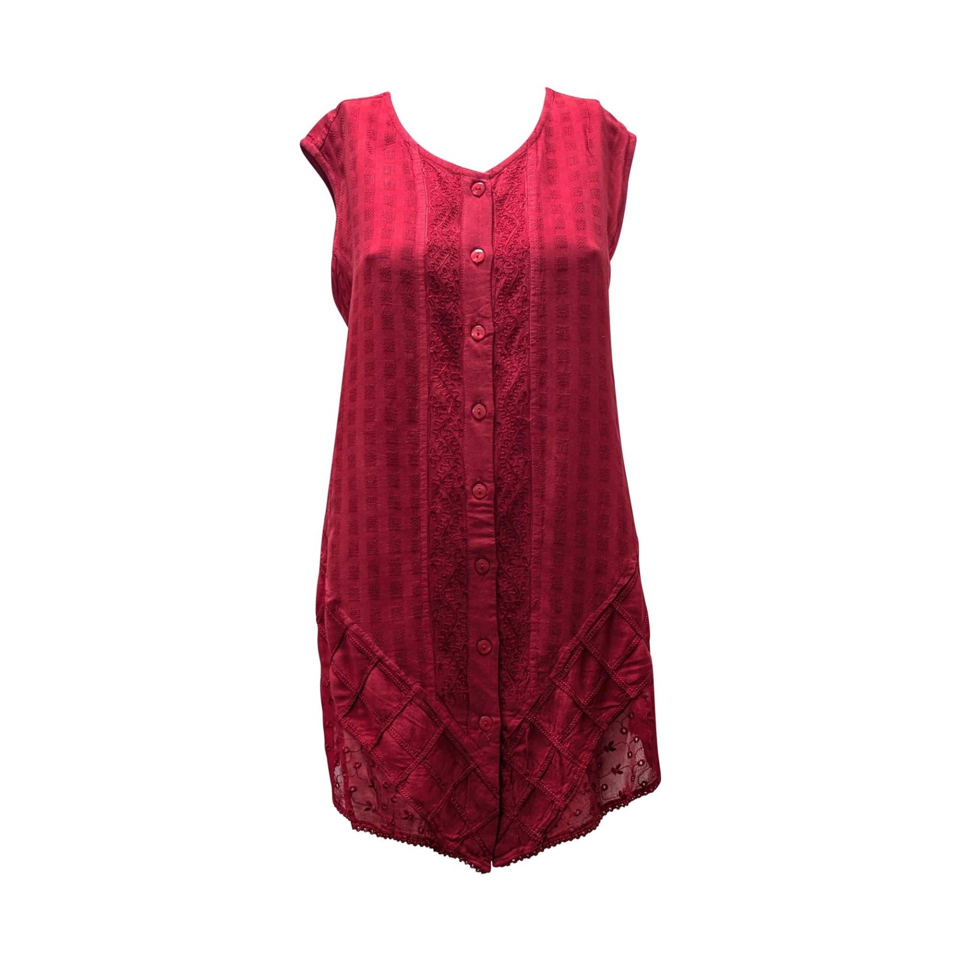Plus Size Bestickte Blumen Tunika Top Ärmellose Viskose Häkelarbeit Plus Size Bestickte Blumen Tunika Top Ärmellose Viskose Häkelarbeit von MemsaabLondon