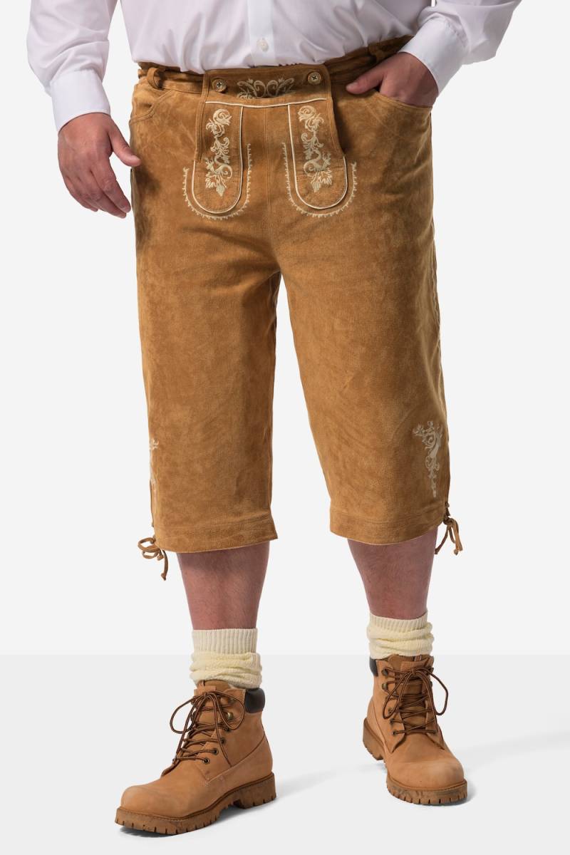 Große Größen Men+ 3/4-Trachten-Lederhose, Herren, braun, Größe: 52, Leder, Men Plus von Men Plus