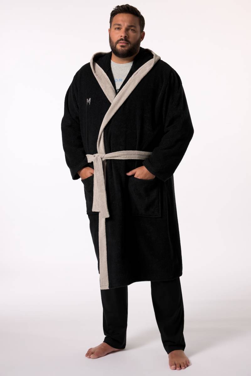Große Größen Men+ Bademantel, Herren, schwarz, Größe: XL, Baumwolle, Men Plus von Men Plus