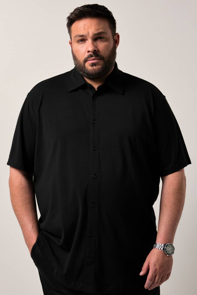 Große Größen Men+ Business-Jerseyhemd FLEXLASTIC®, Herren, schwarz, Größe: XXL, Baumwolle, Men Plus von Men Plus