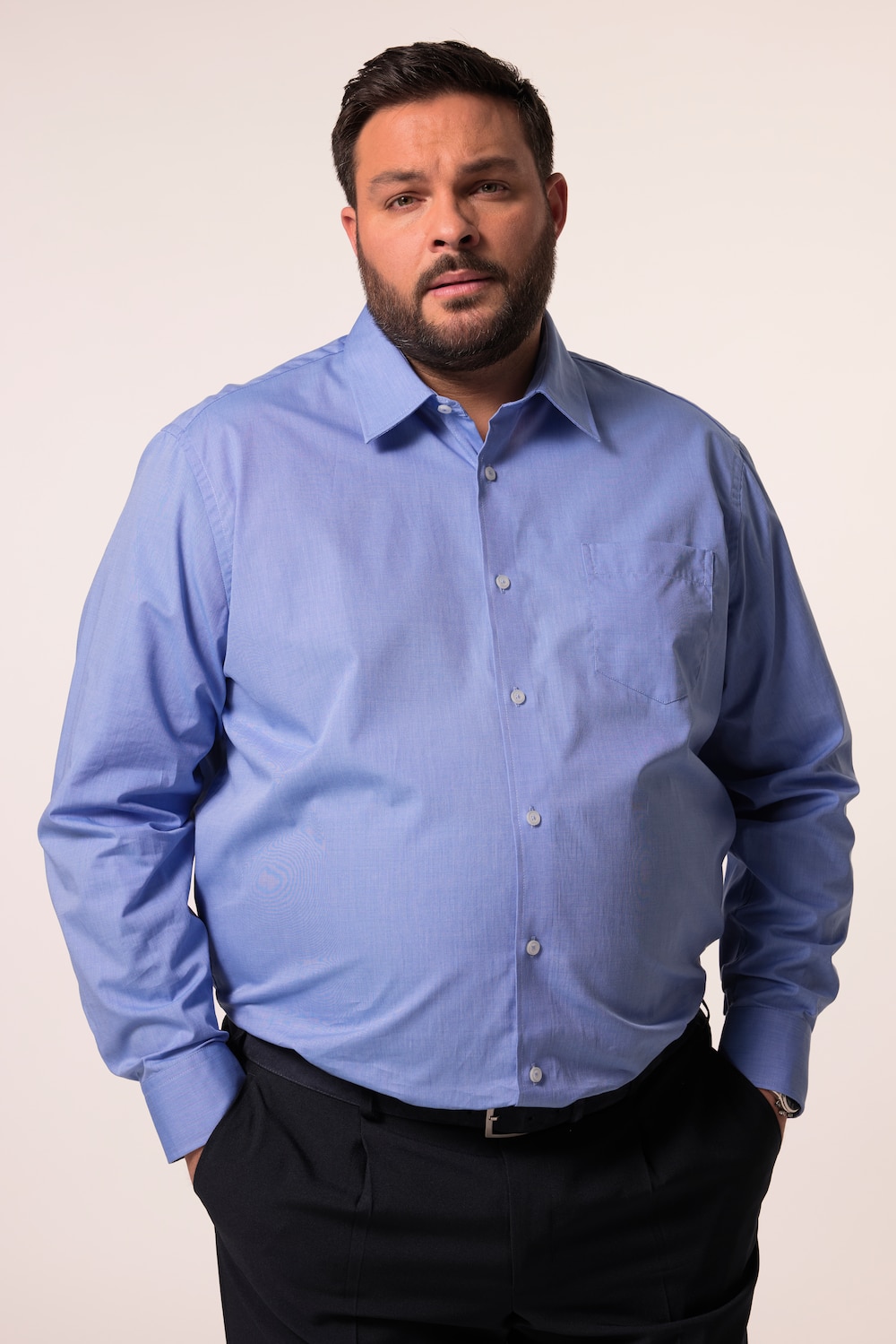 Große Größen Men+ Businesshemd, Herren, blau, Größe: 5XL, Baumwolle, Men Plus von Men Plus